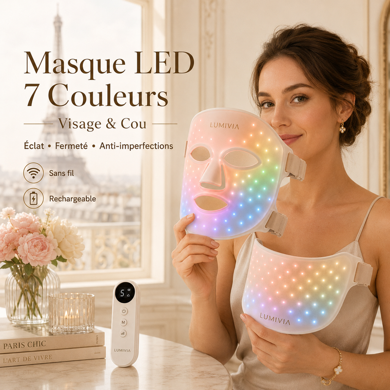 Masque LED Visage & Cou 7 Couleurs