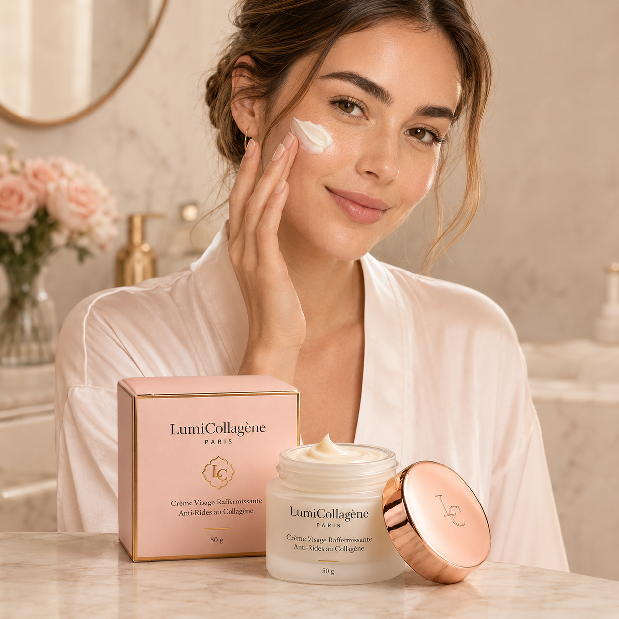 Crème Visage Raffermissante Collagène Anti-Rides (45g)
