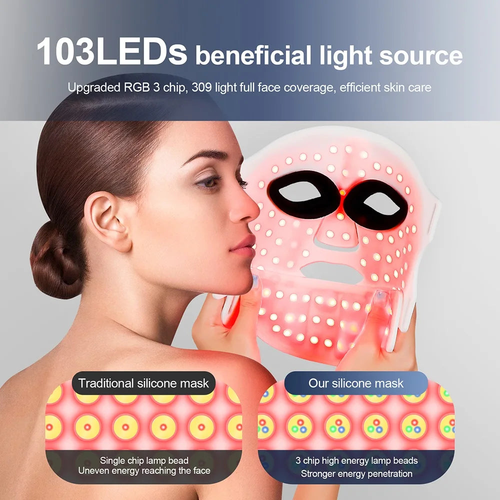 Masque LED Visage & Cou 7 Couleurs