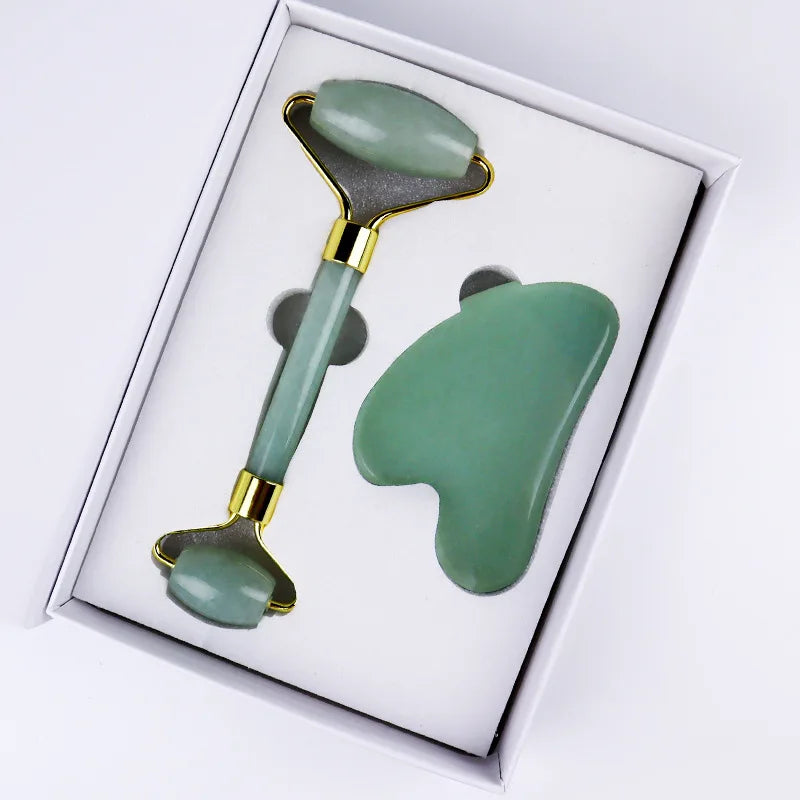 Set Roller & Gua Sha Quartz Rose