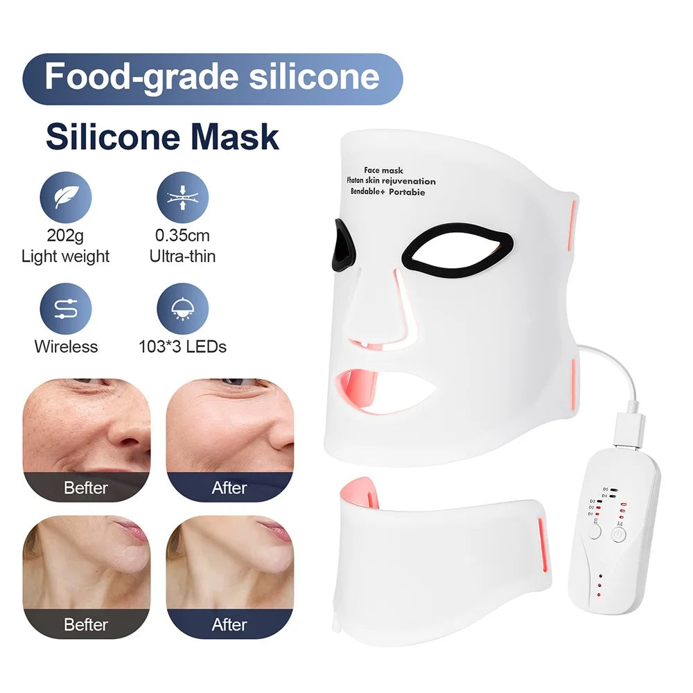 Masque LED Visage & Cou 7 Couleurs