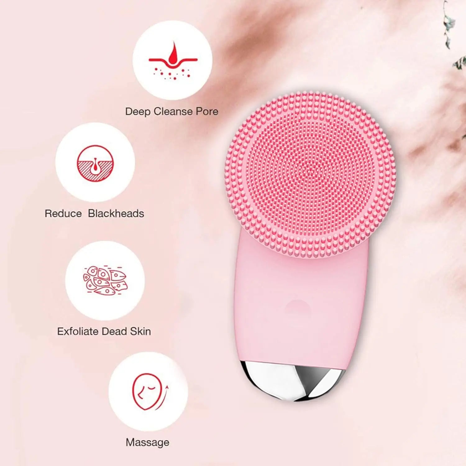 Brosse Nettoyante Visage Électrique en Silicone