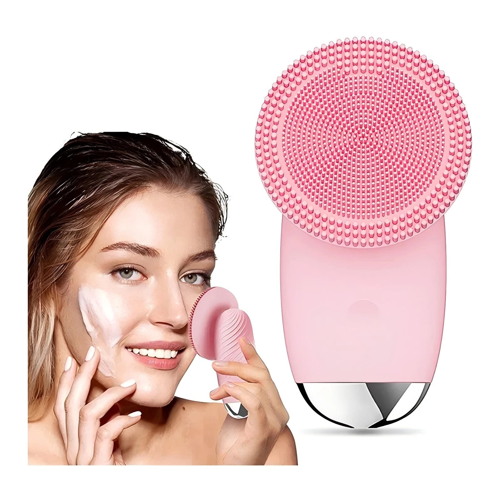 Brosse Nettoyante Visage Électrique en Silicone
